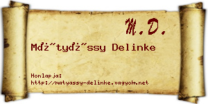 Mátyássy Delinke névjegykártya